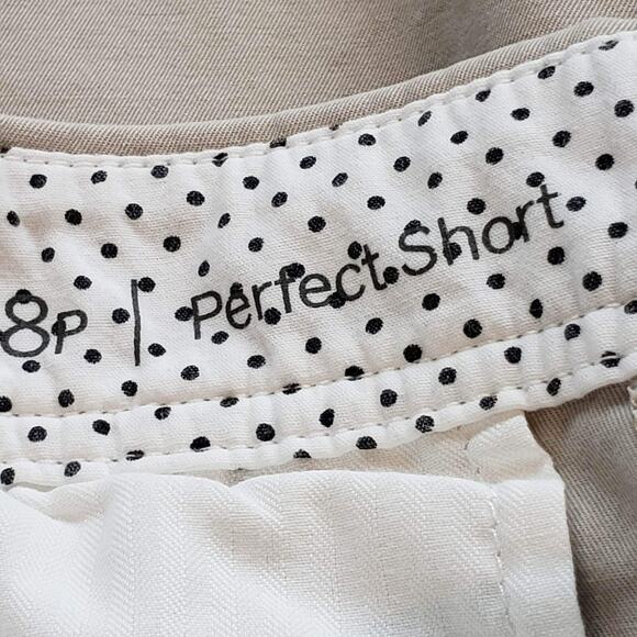 Talbots Shorts 8P Khaki Tan Bermuda Resort Beach Cotton Stretch - Picture 8 of 9